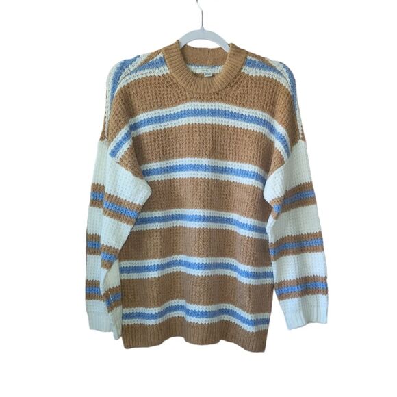 American Eagle Outfitters Sweaters - American Eagle Stripe Oversized Knit Crewneck Sweater Xsmall